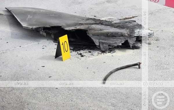 Naxçıvan aeroportuna atılan İran dronunun qalıqları - FOTO - VİDEO