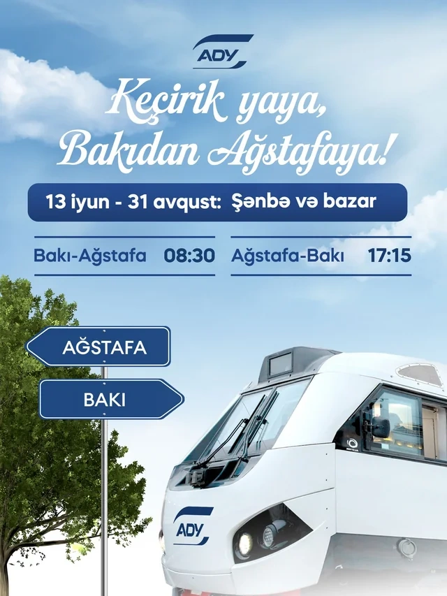 Bakı-Ağstafa-Bakı dəmir yolu marşrutunun QRAFİKİNDƏ DƏYİŞİKLİK - FOTO