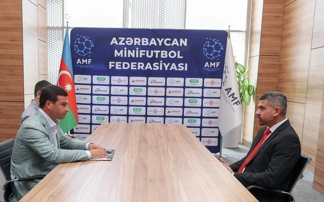 Orxan Məmmədov Dünya Minifutbol Federasiyasının prezidenti ilə görüşüb - FOTO