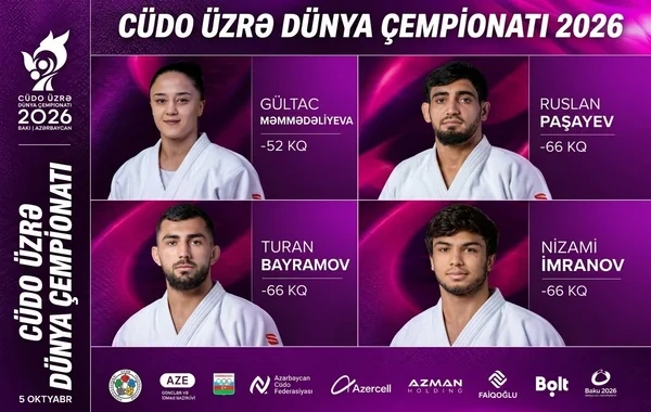 Dörd cüdoçumuz dünya çempionatında tatamiyə çıxacaq