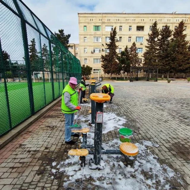 Bakıda böyük təmizlik - FOTO