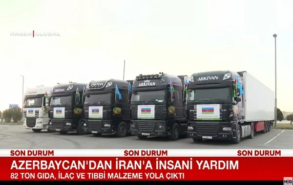 "Haber Global" Azərbaycanın İrana göndərdiyi humanitar yardımla bağlı süjet hazırlayıb - VİDEO