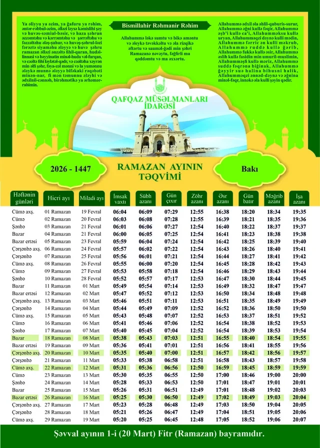Paklıq, barış və bağışlanma: On bir ayın sultanı ramazan başladı