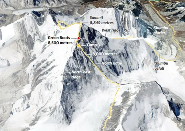 Everestdəki "yaşıl çəkmələr"in cəsədi endirilir: 150 min dollarlıq riskli əməliyyat - FOTO
