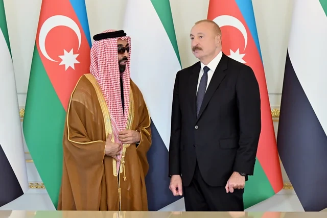 İlham Əliyev Birləşmiş Ərəb Əmirliklərinin milli təhlükəsizlik müşavirini qəbul edib - FOTO
