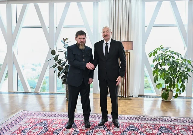 Azərbaycan Prezidenti və Çeçenistan başçısı birgə nahar ediblər - Foto