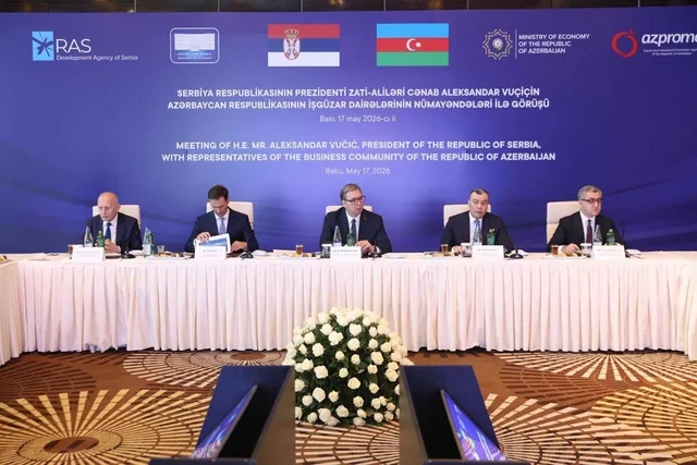 Serbiya prezidenti ilə Azərbaycanın biznes nümayəndələri arasında görüş keçirilib