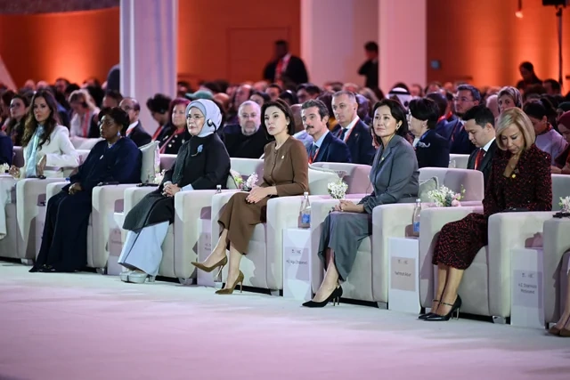 Leyla Əliyeva Səmərqənddə uşaqların rifahına dair Ümumdünya Sammitində iştirak edib - Foto