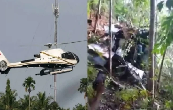 İndoneziyada helikopter qəzası: Səkkiz ölü - VİDEO