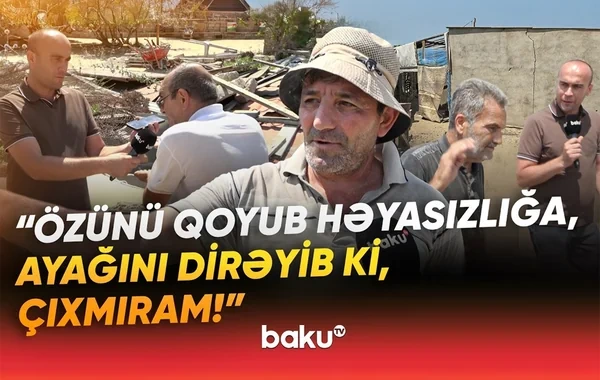 Kürdəxanıda qalmaqal: Bağında yaşamağa icazə verdi, indi çıxara bilmir - VİDEO