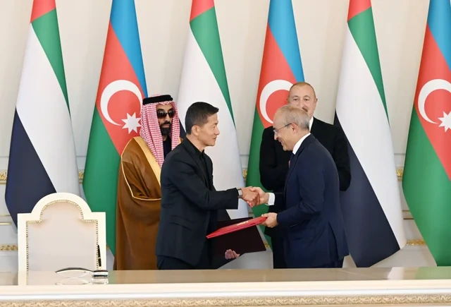 İlham Əliyev Birləşmiş Ərəb Əmirliklərinin milli təhlükəsizlik müşavirini qəbul edib - FOTO