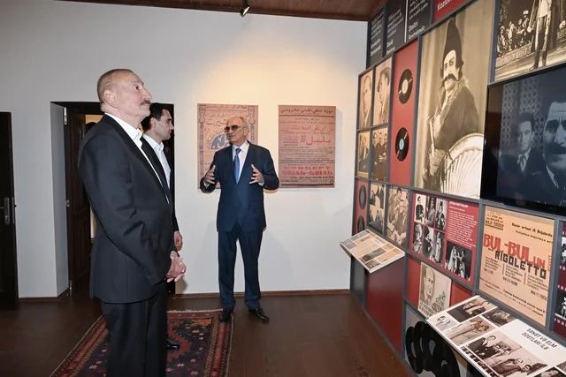 İlham Əliyev və Sərdar Berdiməhəmmədov Şuşada Bülbülün ev-muzeyində olublar - FOTO