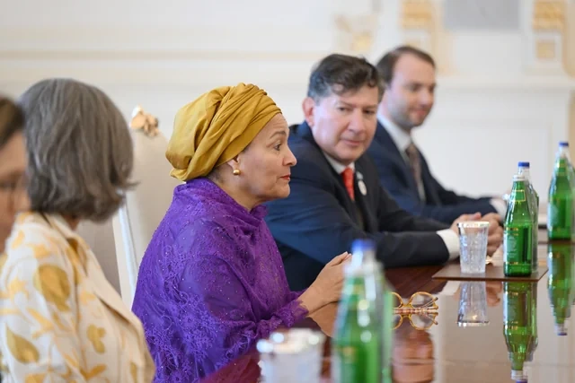 Prezident İlham Əliyev BMT baş katibinin müavini Amina Mohammedi qəbul edib