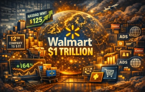 "Walmart"ın kapitallaşması tarixdə ilk dəfə bir trilyon dollar həddini keçdi