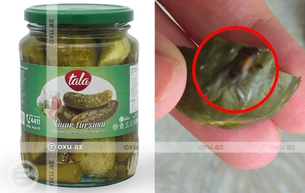 Bakıda supermarketdən turşu aldı: İÇİNDƏN GÖRÜN NƏ ÇIXDI - FOTO - VİDEO