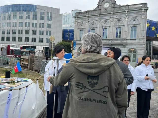 Brüsseldə itkin azərbaycanlıların xatirəsinə xüsusi installyasiya nümayiş etdirildi - Foto