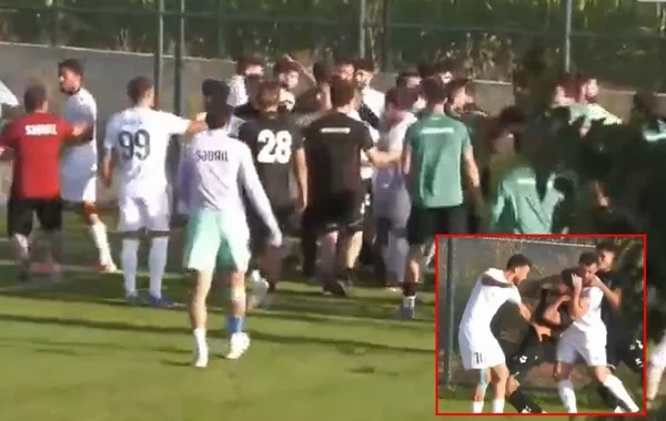 "Səbail"in "Sakaryaspor" ilə oyununda dava düşüb - VİDEO