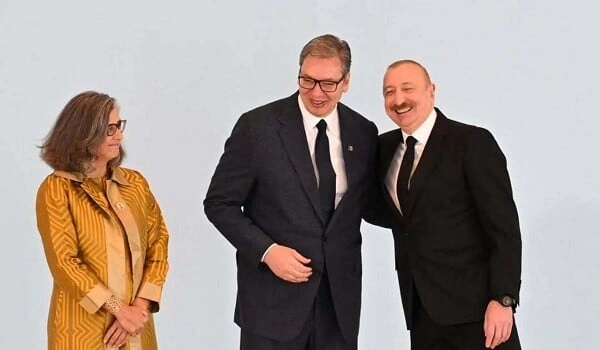 İlham Əliyevlə Vuçiçin səmimi - Fotoları