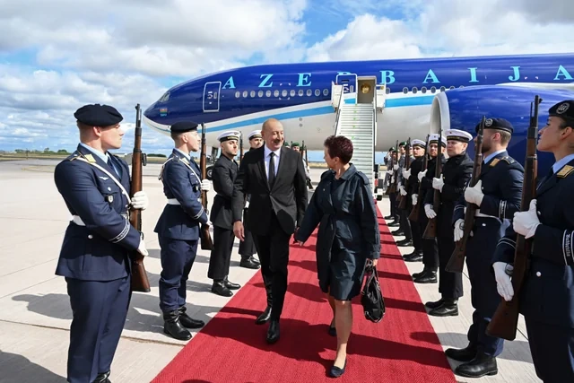 Azərbaycan Prezidenti İlham Əliyev Almaniyaya rəsmi səfərə gedib - FOTO