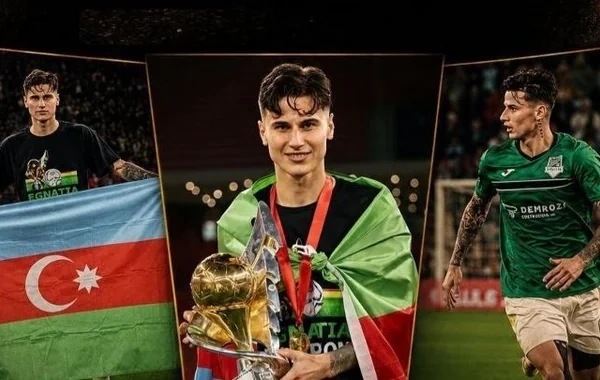 Azərbaycanlı futbolçu Albaniyada növbəti çempionluğu qeyd edir
