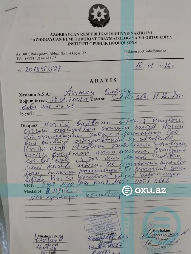 Qəzada ağır xəsarət alan gəncin əlillik müavinətinin dayandırılmasına AYDINLIQ GƏTİRİLİB - FOTO - VİDEO
