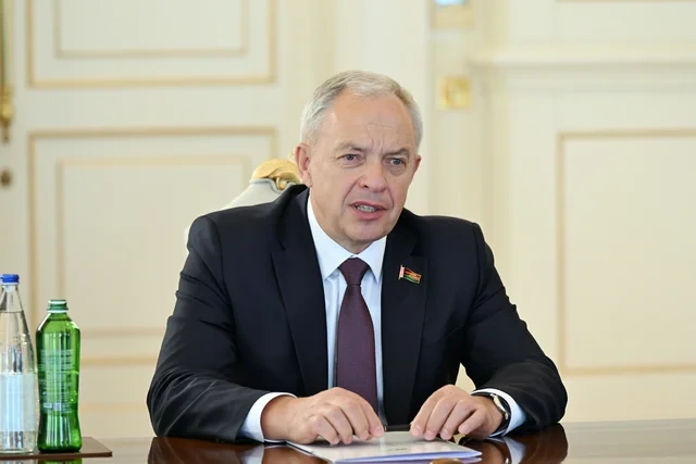 İlham Əliyev Belarus Milli Assambleyası Nümayəndələr Palatasının sədrini qəbul edib - FOTO