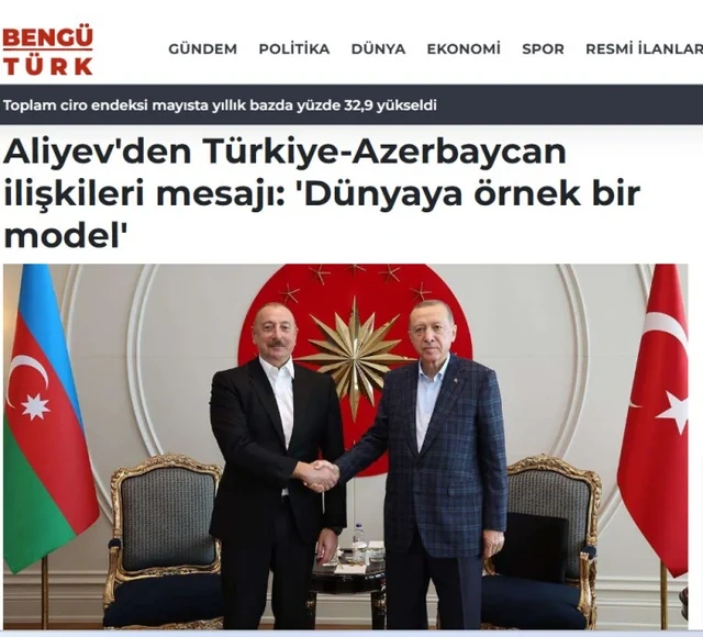 Azərbaycan Prezidentinin IV Şuşa Qlobal Media Forumundakı çıxışı Türkiyə mediasının diqqət mərkəzindədir - FOTO