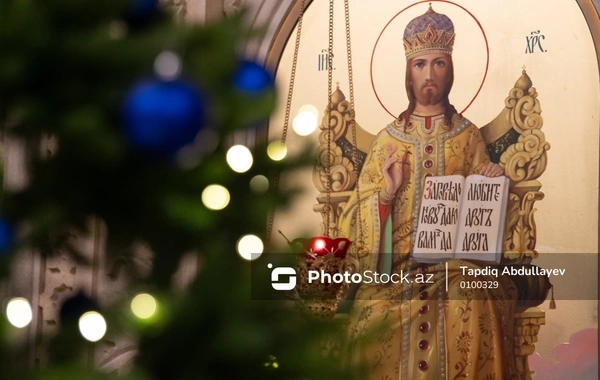 Azərbaycanda pravoslav xristianları Milad bayramını qeyd edirlər