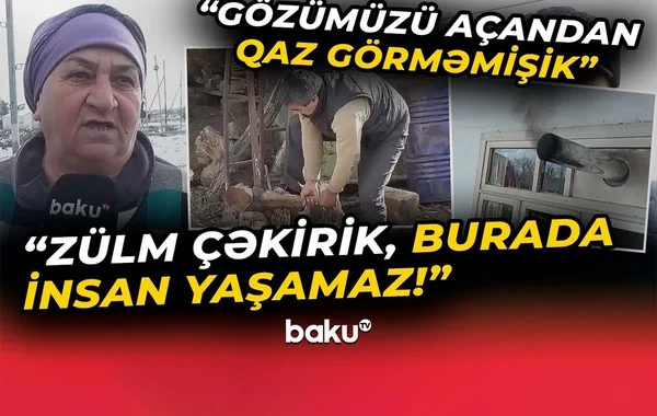 Neftçala sakinlərinin qaz problemi: "Yandırmağa odun tapa bilmirik" - VİDEO
