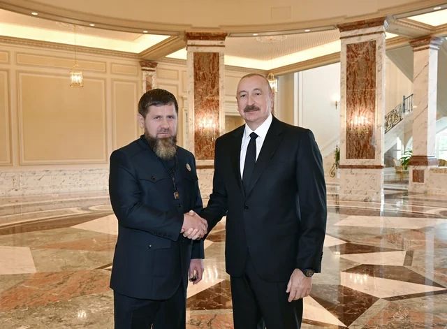 İlham Əliyev Ramzan Kadırovu qəbul edib - Foto