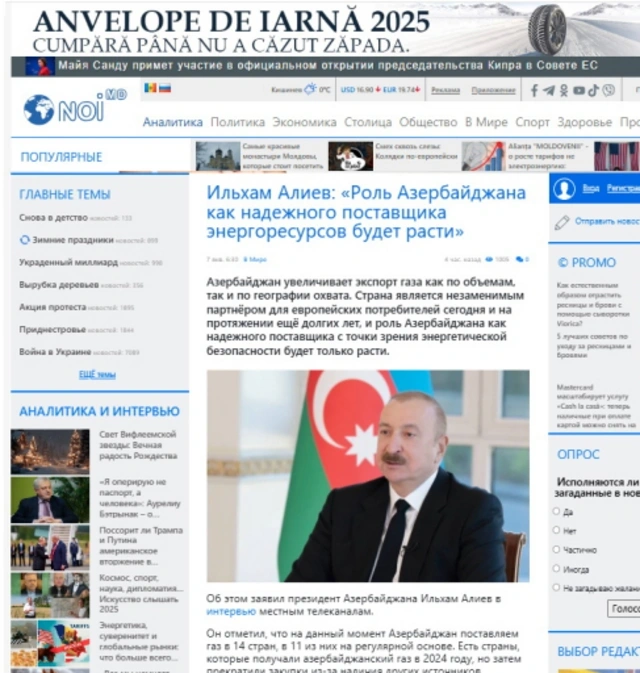 Dünya mediası İlham Əliyevin yerli televiziya kanallarına müsahibəsini işıqlandırmaqda davam edir