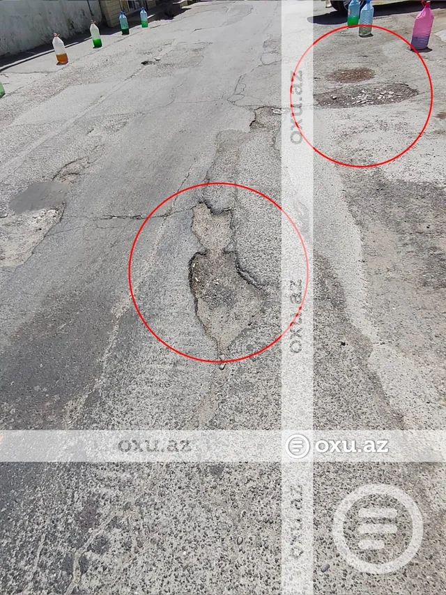 Nəsimi rayonunun mərkəzində yararsız küçələr: "Avtomobillərə ciddi ziyan dəyir" - FOTO