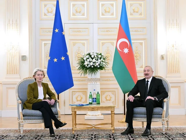 Prezident İlham Əliyevin Avropa Komissiyasının Prezidenti Ursula fon der Lyayenlə təkbətək görüşü olub - FOTO - VİDEO