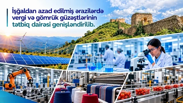 Azad edilmiş ərazilərdə güzəşt tətbiq edilən yeni istehsal və sənaye sahələri məlum oldu - Foto