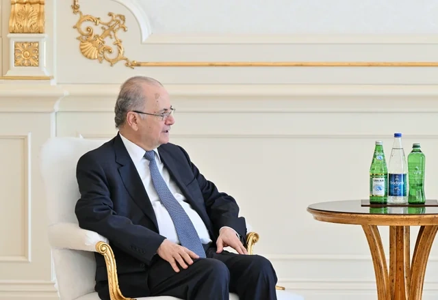 İlham Əliyev Məhəmməd Mustafanı qəbul edib - FOTO