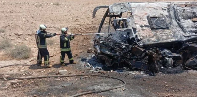 Suriyada dəhşətli avtobus qəzası: Çox sayda ÖLƏN VƏ YARALILAR VAR - VİDEO