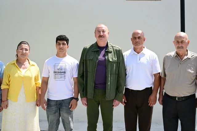 İlham Əliyev Xocavənd rayonunun Quzeyxırman kəndində olub - FOTO