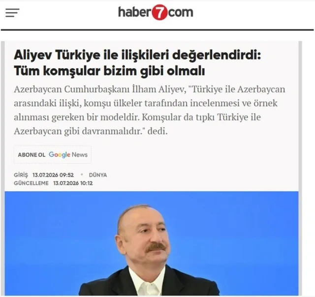Azərbaycan Prezidentinin IV Şuşa Qlobal Media Forumundakı çıxışı Türkiyə mediasının diqqət mərkəzindədir - FOTO