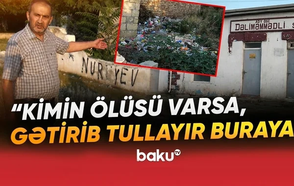 Sakinləri canından bezdirən mənzərə - "İydən dayanmaq olmur, ölü heyvanları da gətirib atırlar" - VİDEO