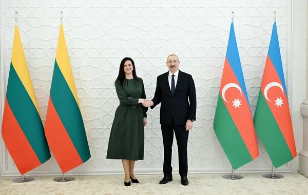 Azərbaycan Prezidenti Litvanın baş nazirini qəbul edib - FOTO
