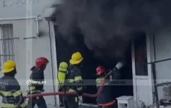 Bakıda obyekt yanır - VİDEO