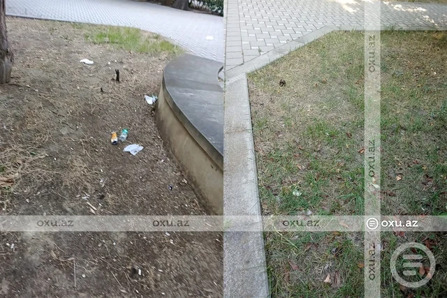 Bakıdakı "Aşiqlər parkı"na əl gəzdirdilər - FOTO