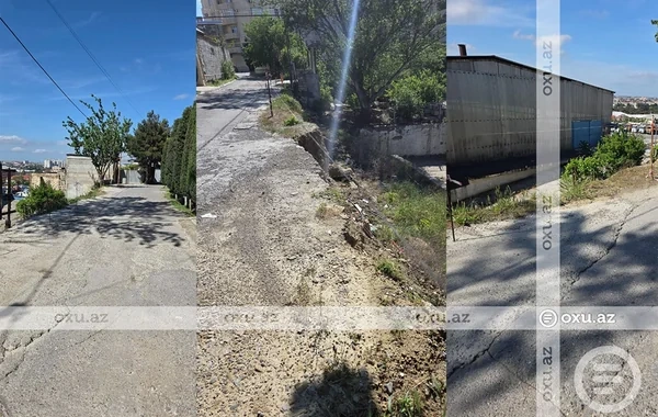 Paytaxtda təhlükə saçan mənzərə: İllər öncə çökən yol hələ də bərpa edilməyib - FOTO - VİDEO