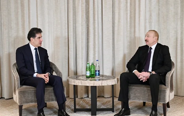 Prezident İlham Əliyev Münhendə İraq Kürdüstan Regionunun başçısı ilə görüşüb