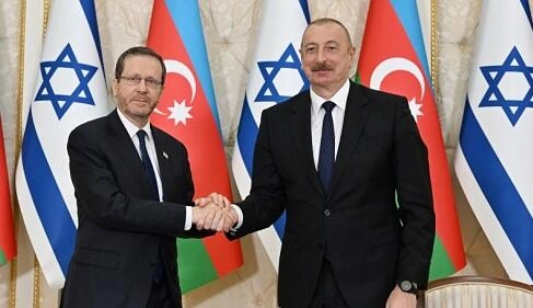 İlham Əliyev İsrail prezidenti ilə görüşdü - Foto