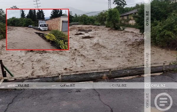 Zaqatalaya sel gəlib: Bir kəndlə əlaqə kəsilib - FOTO - VİDEO