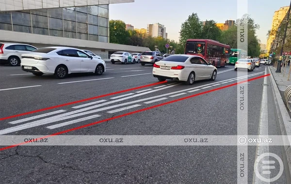 Bakıda avtobus zolaqlarında çəkilən yeni xətlər NƏYİ İFADƏ EDİR? - VİDEO - FOTO
