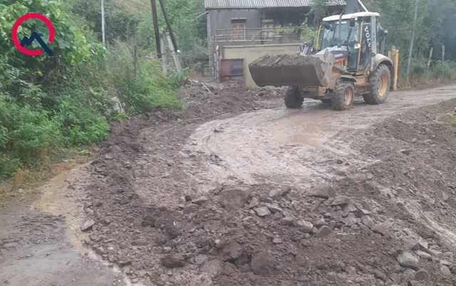 Göygöldə sel Zurnabad kənd yolunu sıradan çıxardı - FOTO