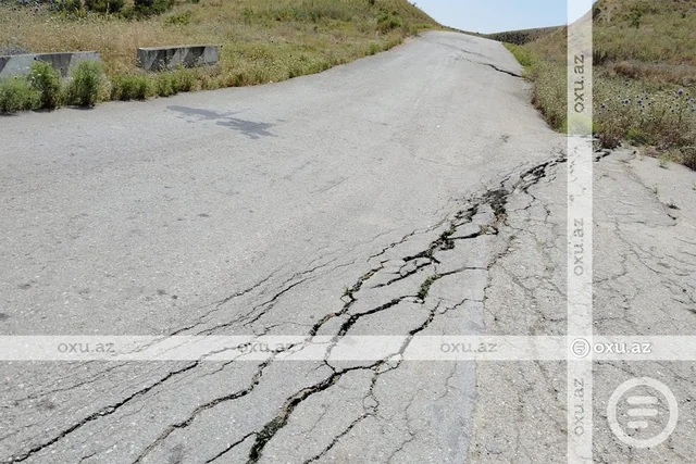 Şamaxını iki rayonla birləşdirən yeganə yol çökdü - ÖZƏL - FOTO