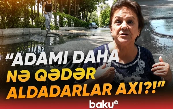 Mingəçevirin mərkəzi ÇİRKAB SULARA QƏRQ OLUB: "Xəstəlik mənbəyidir" - VİDEO